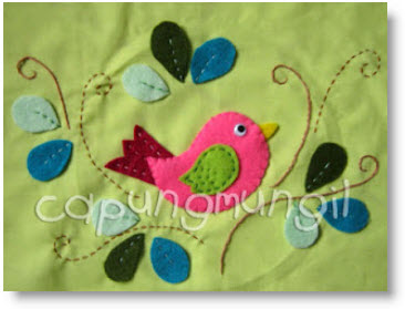 Craft Ideasyear  Boys on Pink Birdie Felt Appliqu   Tutorial    Felting   Craftgossip Com