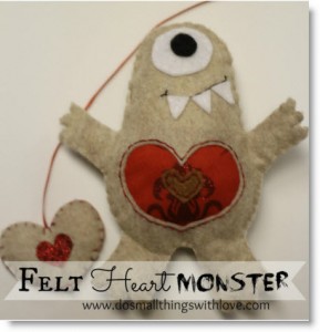 Felt Heart Monster