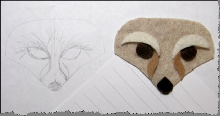 felt fox face