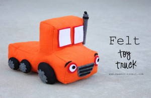 felt toy truck