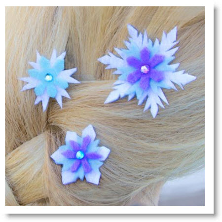 Elsa’s Snowflake Hair Barrettes