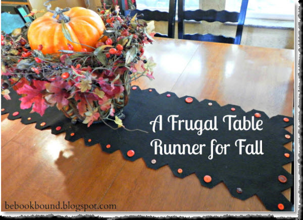 A Frugal Table Runner for Fall & Halloween