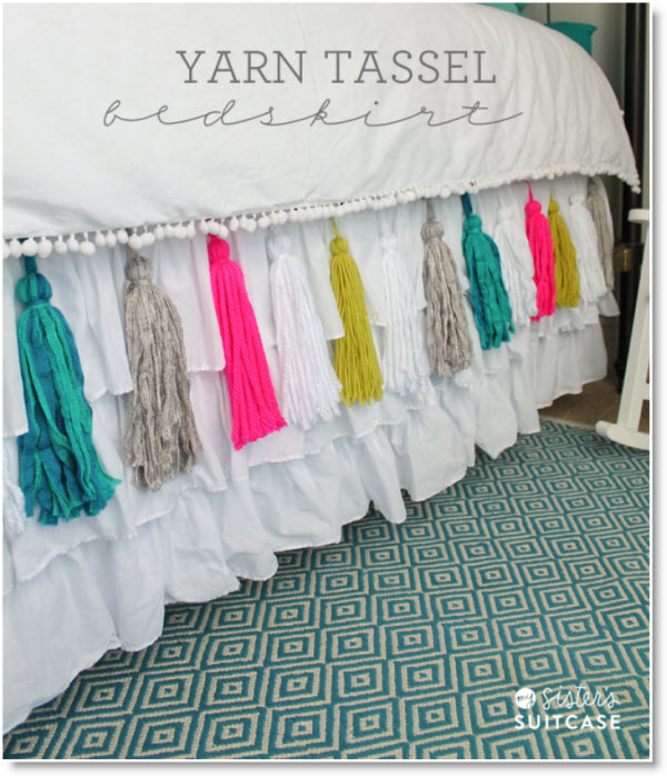 DIY Yarn Tassel Bedskirt