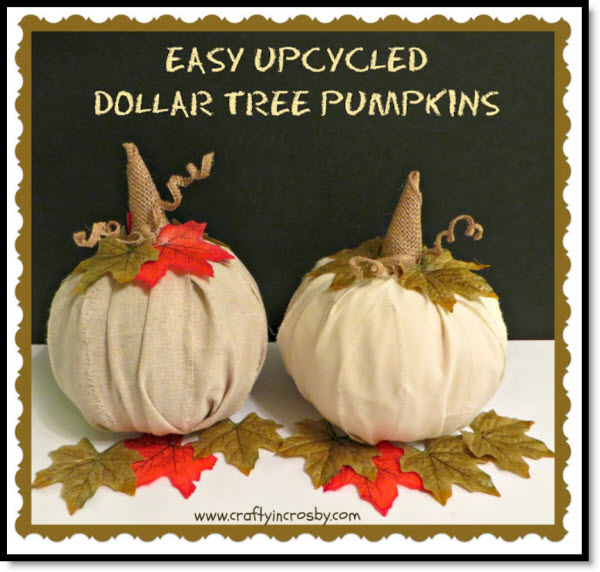 Easy Up cycled Dollar Tree Pumpkins