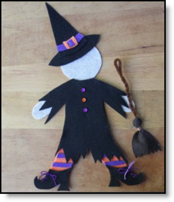 Felt Witch’s Laundry Day body