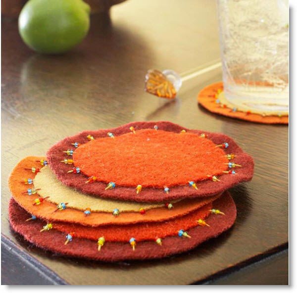 Harvest-Color Felt Coasters