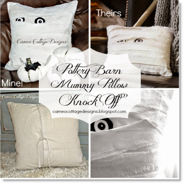 Pottery Barn Mummy Decorative Pillow Knock Off