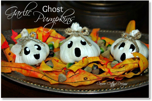 Garlic Ghost Pumpkins cute