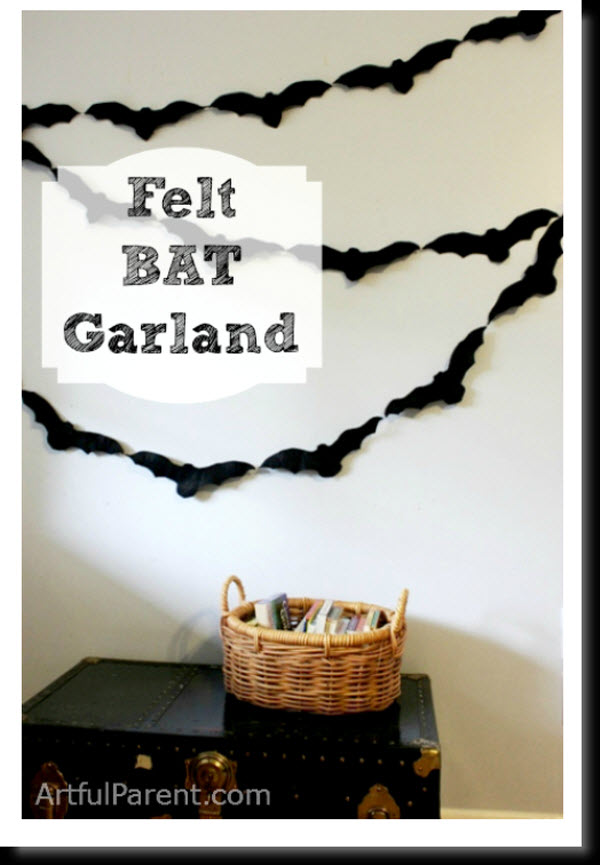 felt bat garland