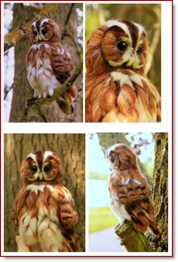 needle felted Owl