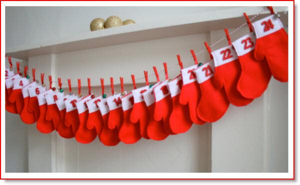 Felt Christmas Advent Garland