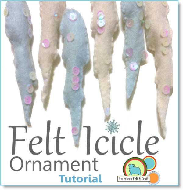 Felt Icicle Christmas Ornaments