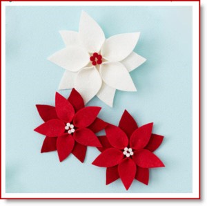 Felt Poinsettia Christmas Ornament