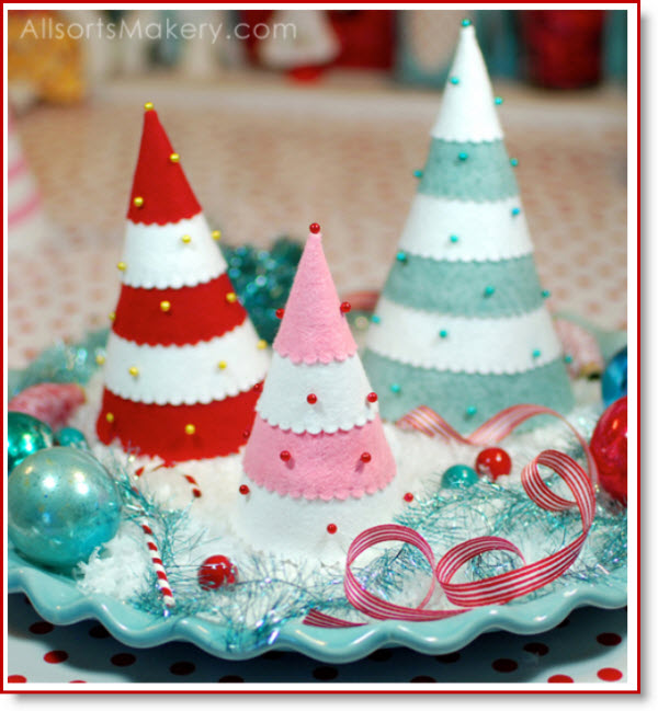 Festive Felt Christmas Trees