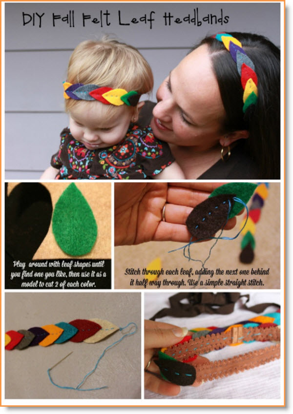 felt leaf headbands