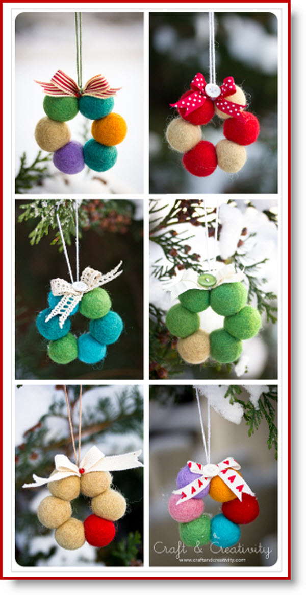 wool bead wreaths