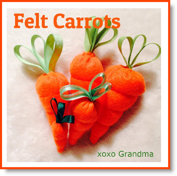 Felt Carrots for Easter