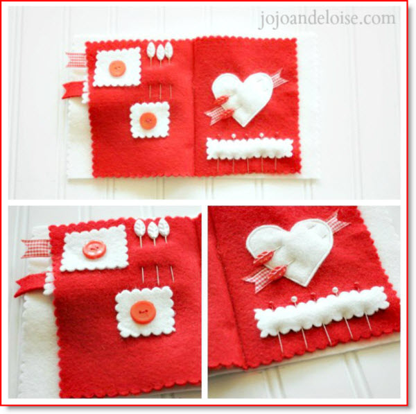 Valentine needle book