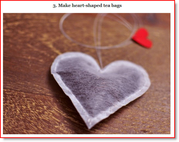 heart tea bag