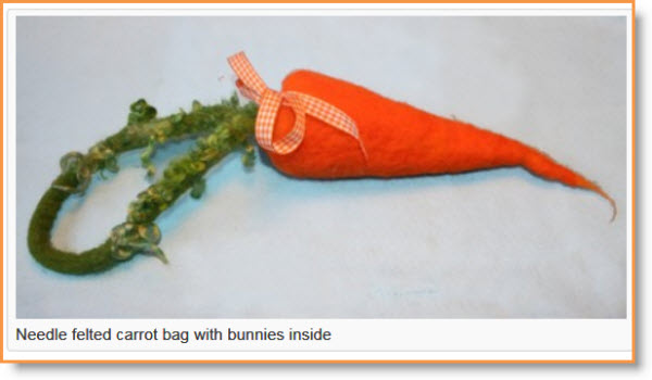 needle felted carrot