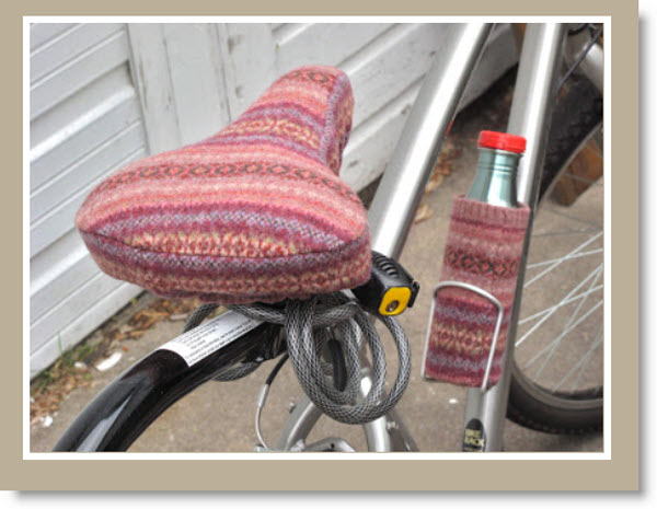 recycled wool bike seat cover