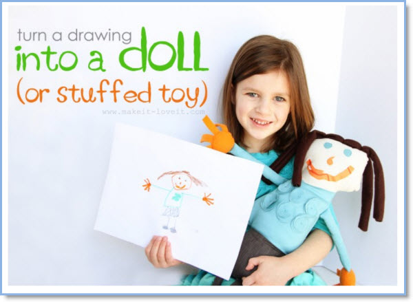 Turn Child’s Drawing into Stuffed Toy Doll