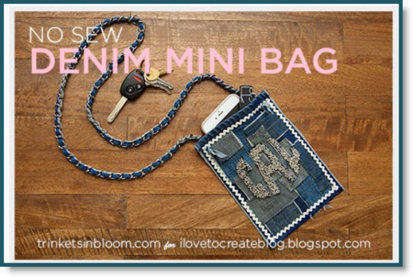 denim mini bag