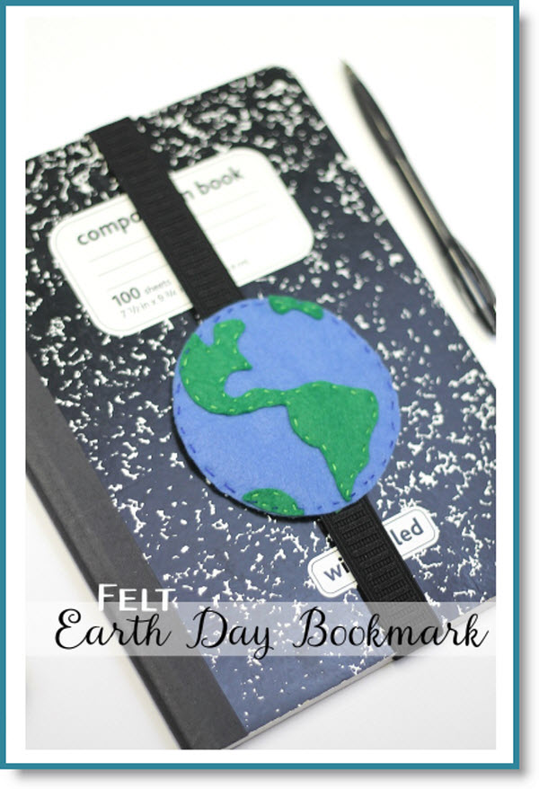 Felt Earth Bookmark