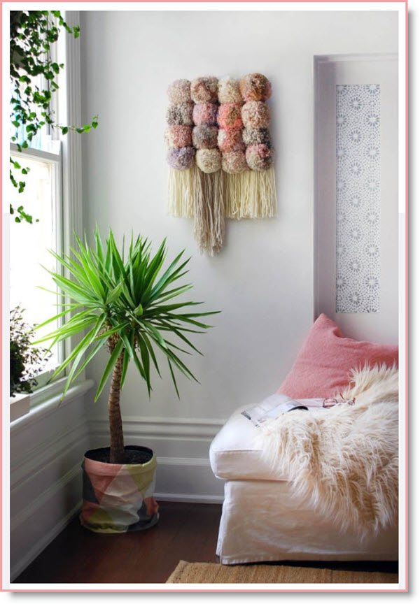 pom pom wall hanging