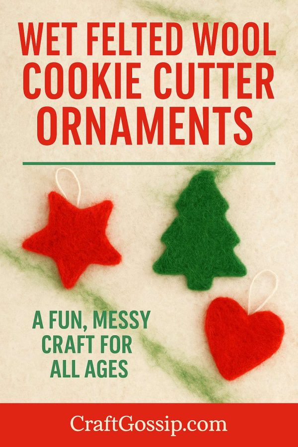 Wet Felted Wool Cookie Cutter Ornaments – A Fun, Messy Craft for All Ages – Felting Wet Felted Wool Cookie Cutter Ornaments – A Fun, Messy Craft for All Ages – Felting